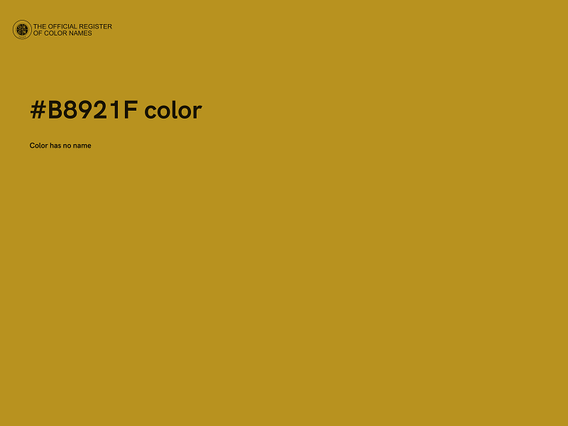 #B8921F color image
