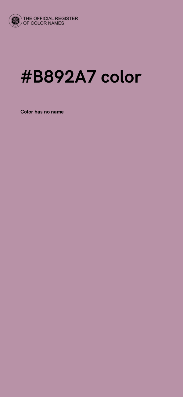 #B892A7 color image