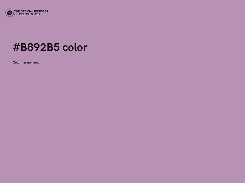 #B892B5 color image