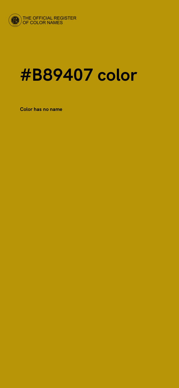 #B89407 color image