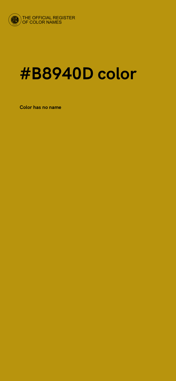 #B8940D color image