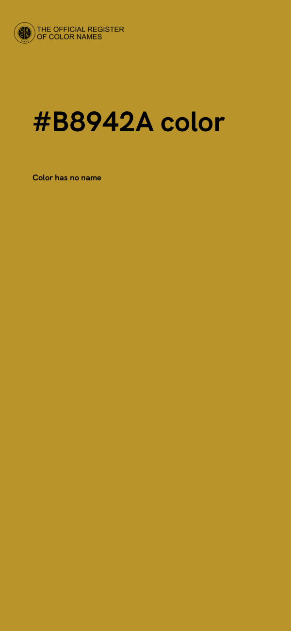 #B8942A color image