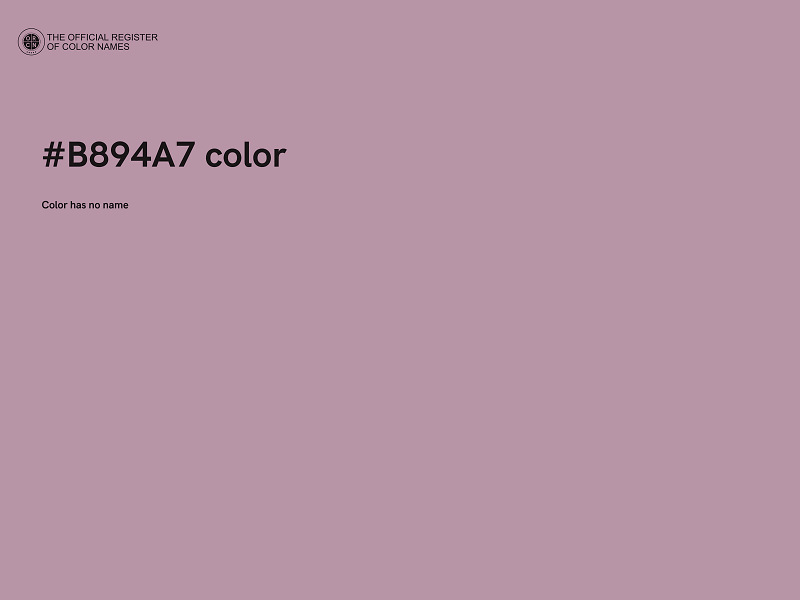 #B894A7 color image