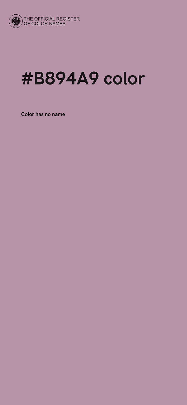 #B894A9 color image