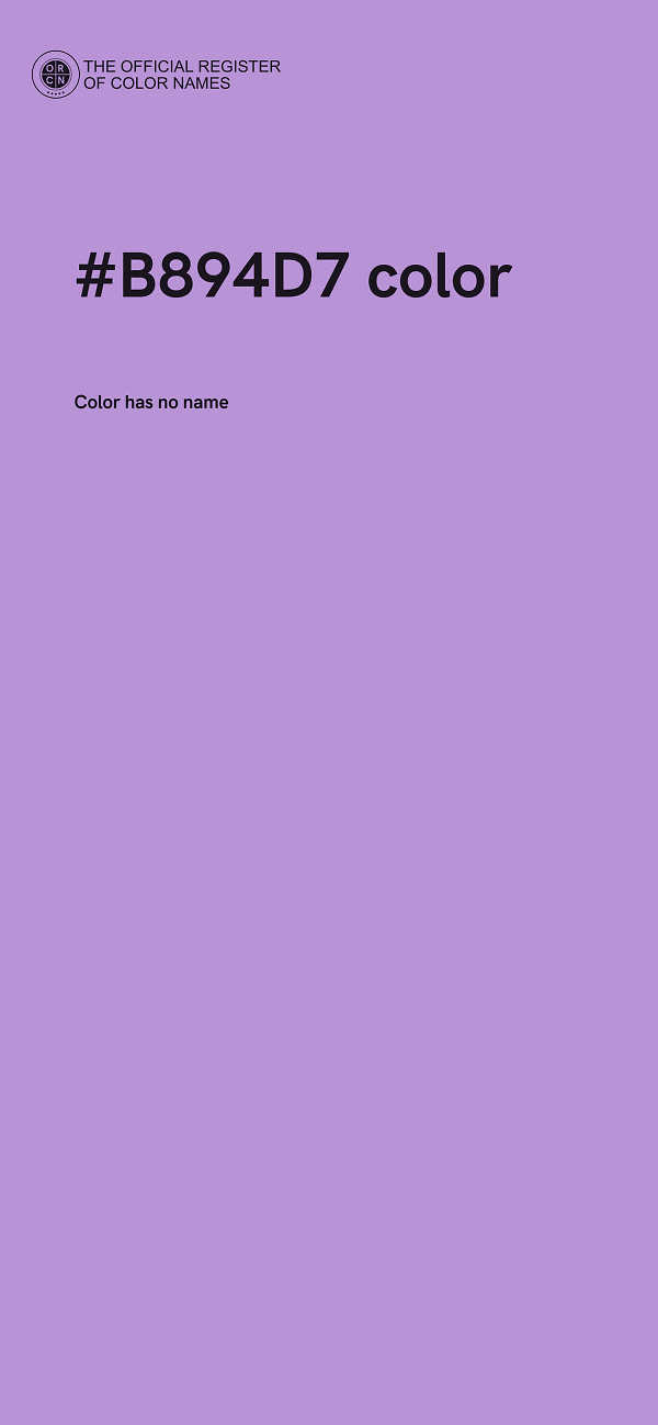 #B894D7 color image