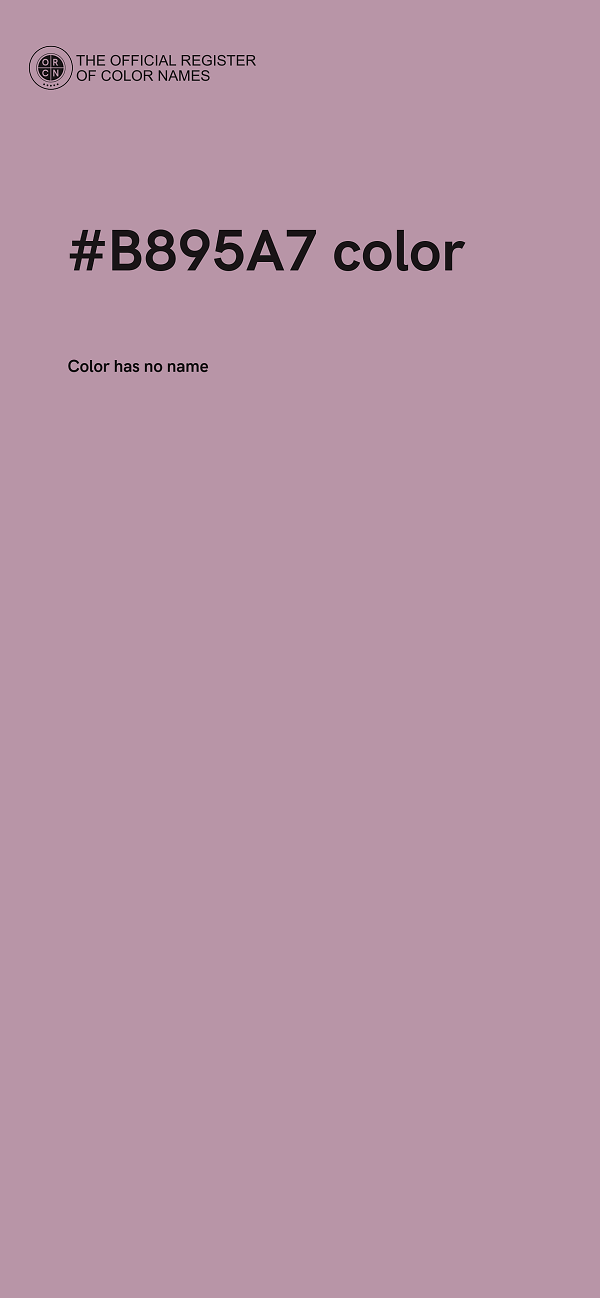 #B895A7 color image