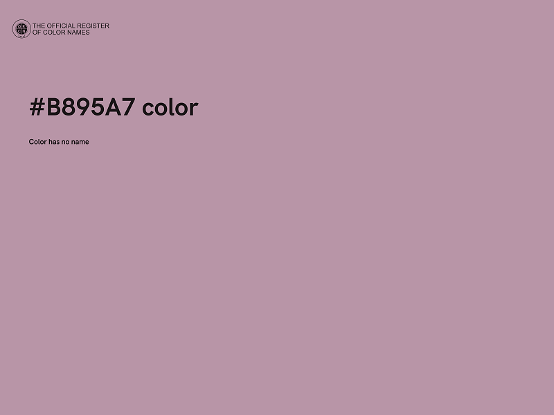 #B895A7 color image