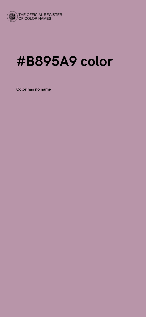 #B895A9 color image