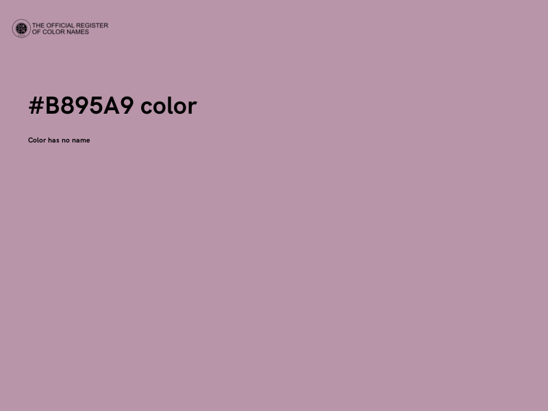 #B895A9 color image