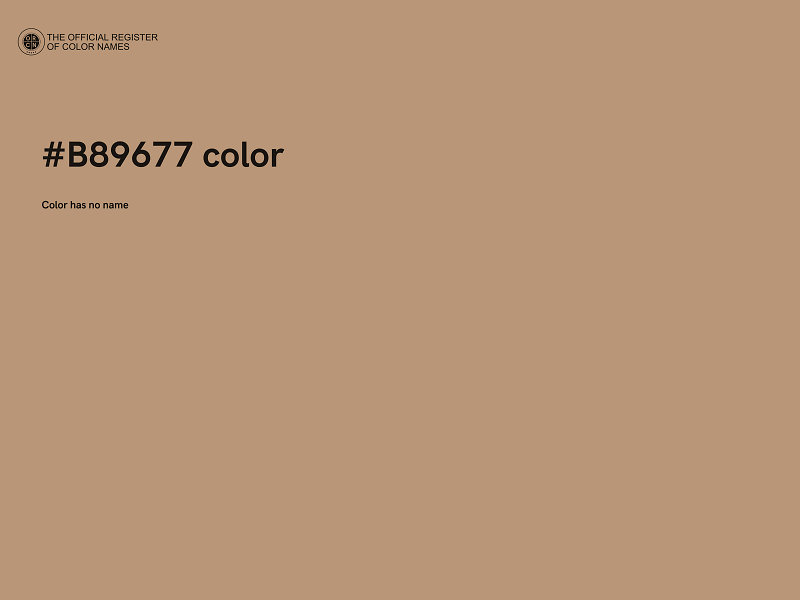 #B89677 color image