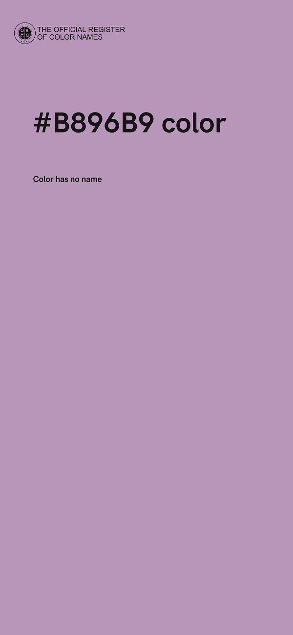 #B896B9 color image