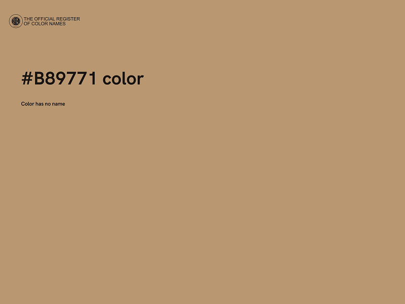 #B89771 color image