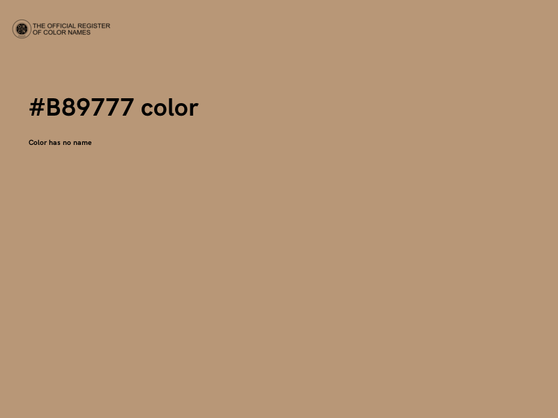 #B89777 color image