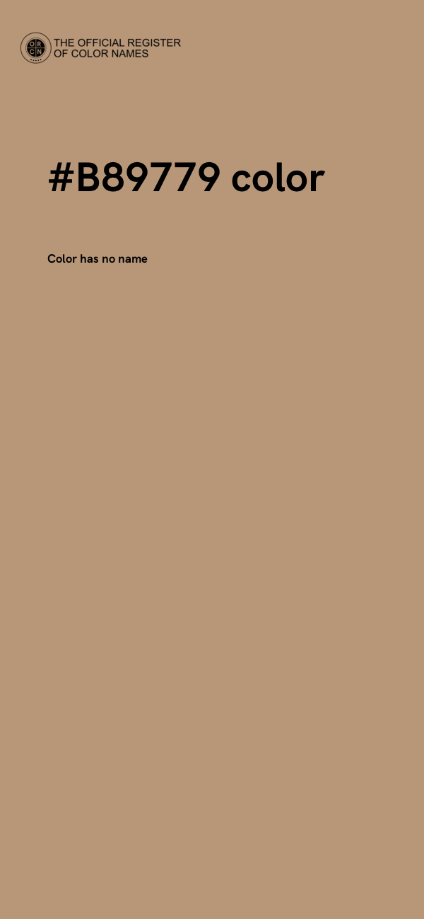 #B89779 color image