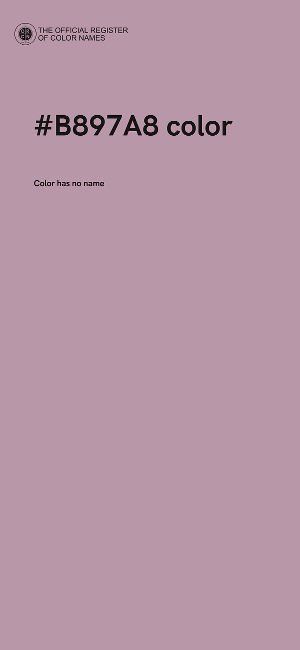 #B897A8 color image