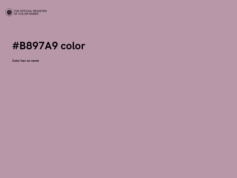 #B897A9 color image