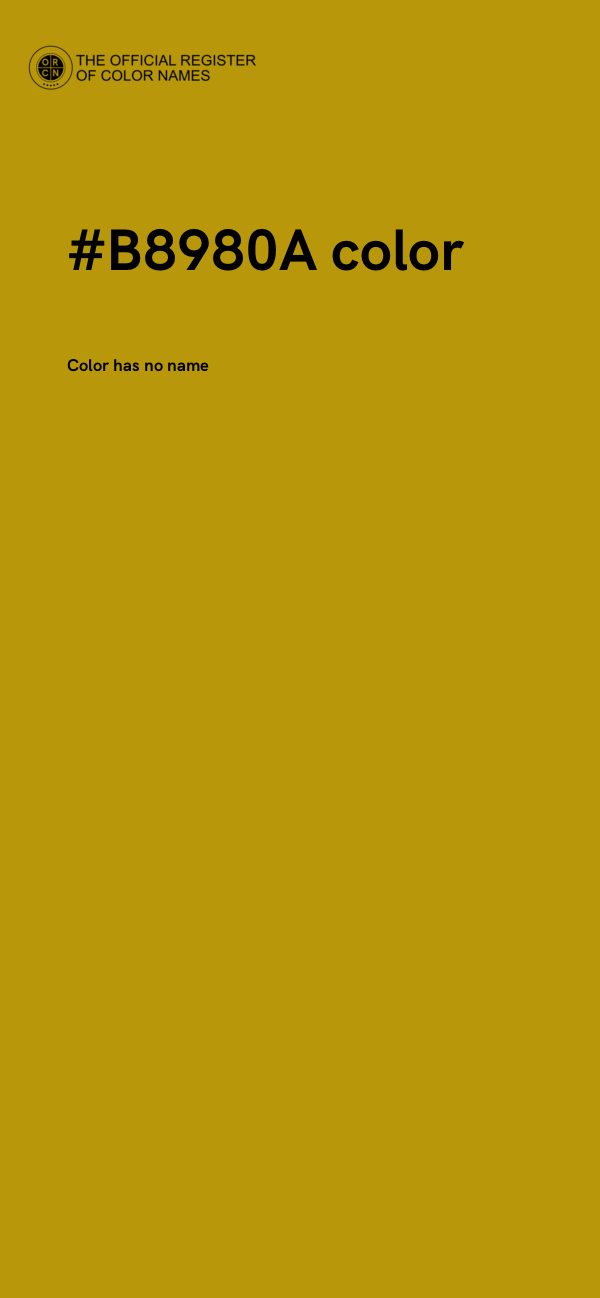 #B8980A color image