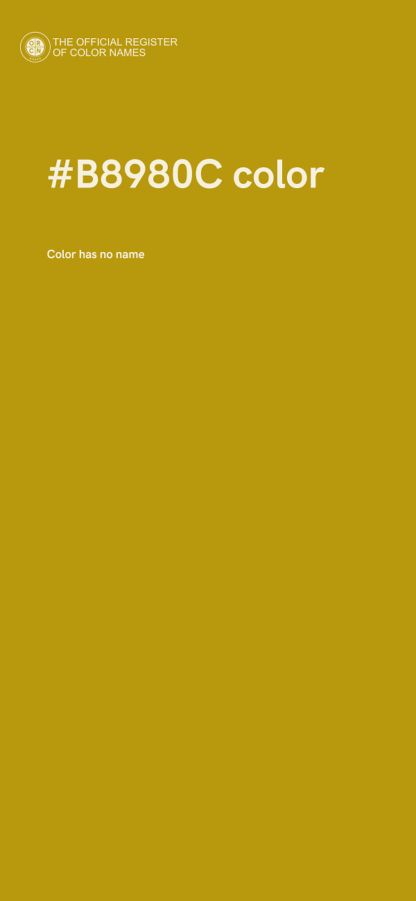 #B8980C color image