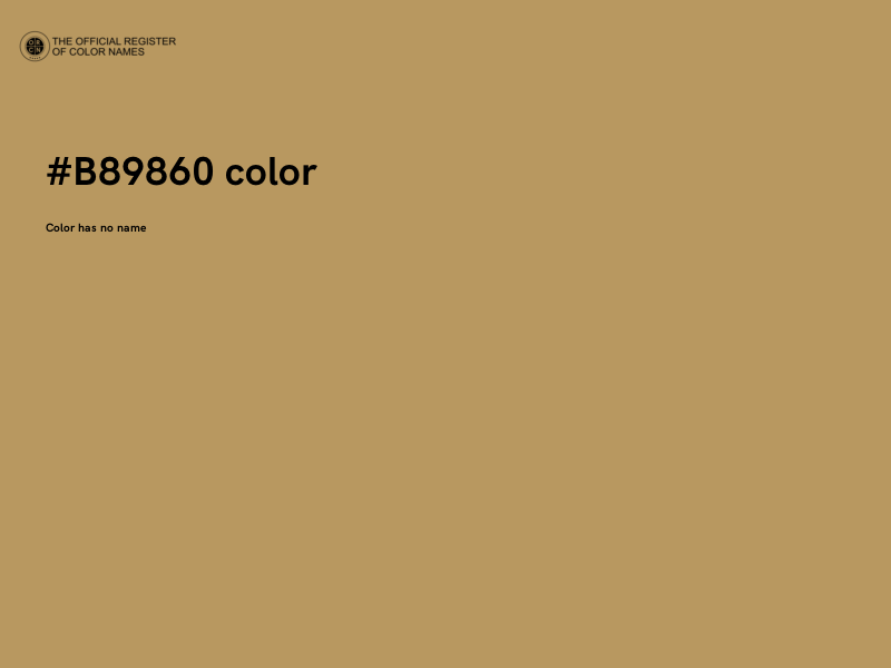 #B89860 color image