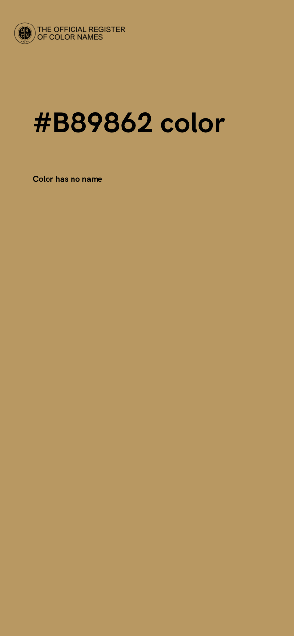 #B89862 color image