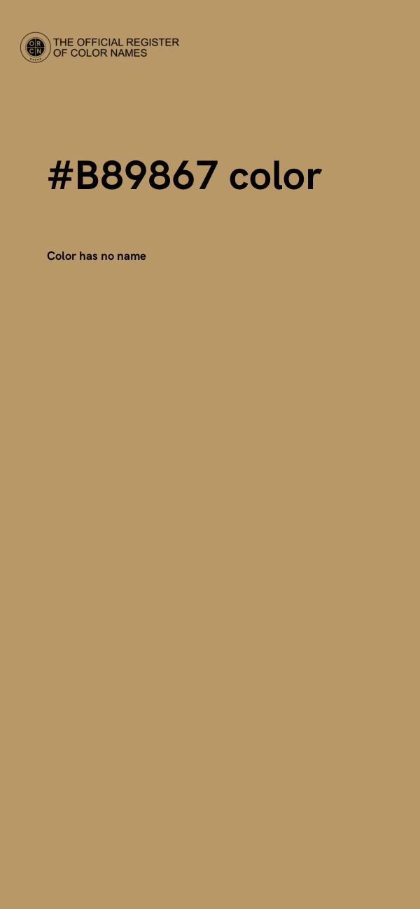 #B89867 color image