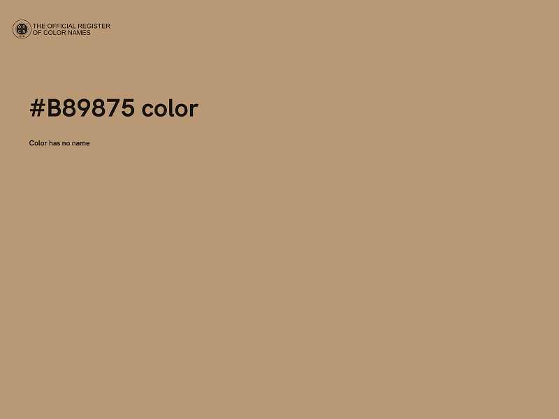 #B89875 color image