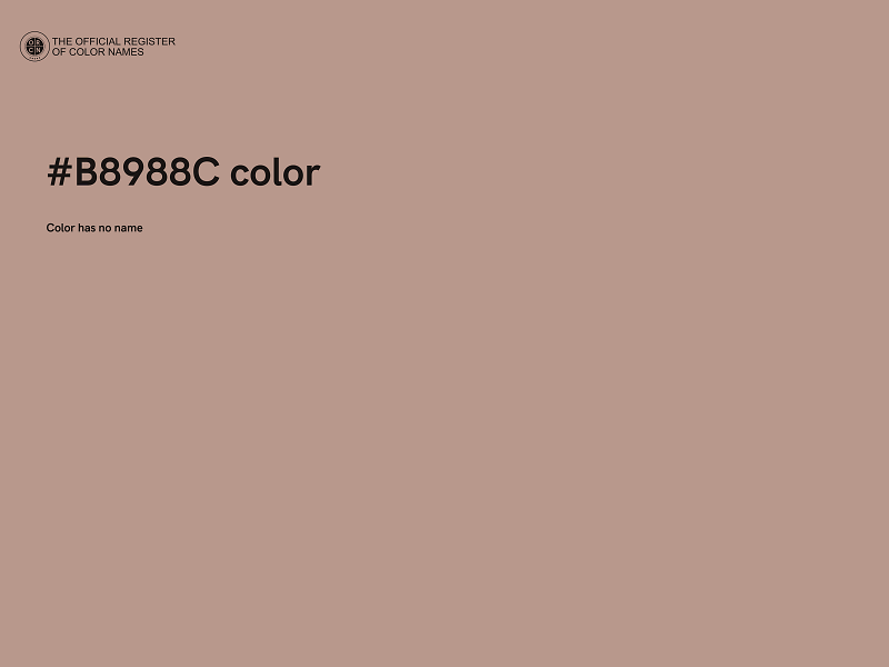 #B8988C color image