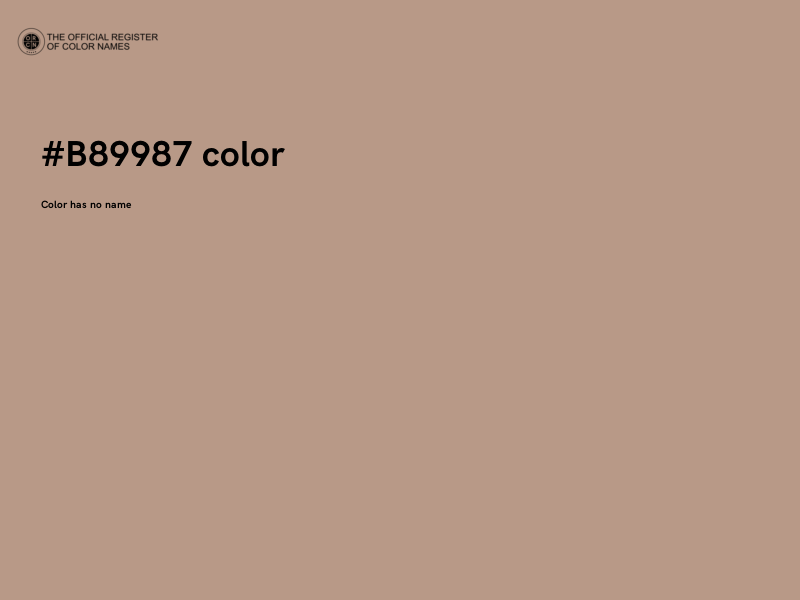 #B89987 color image