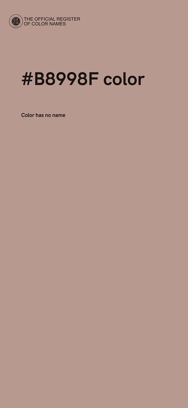#B8998F color image