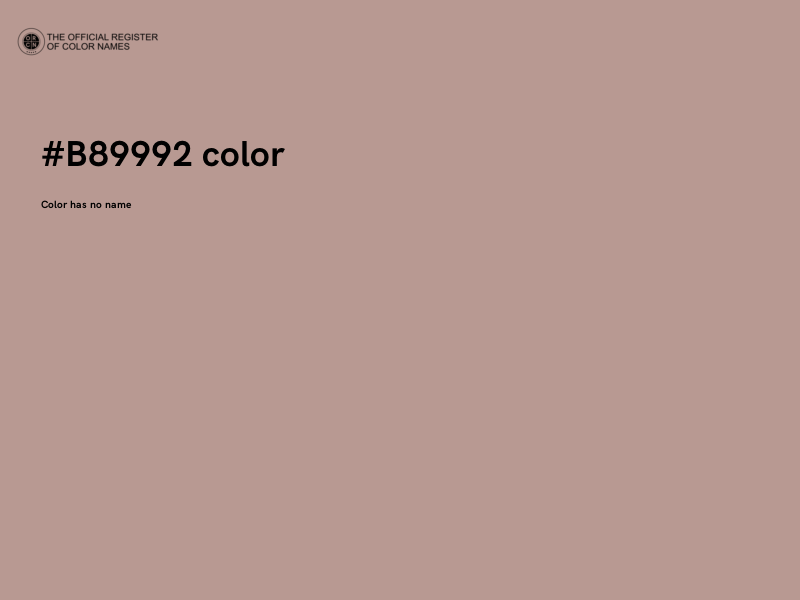 #B89992 color image
