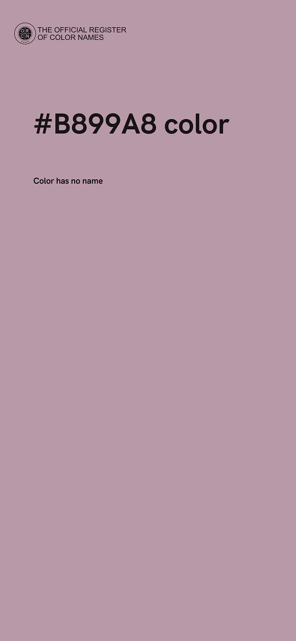#B899A8 color image