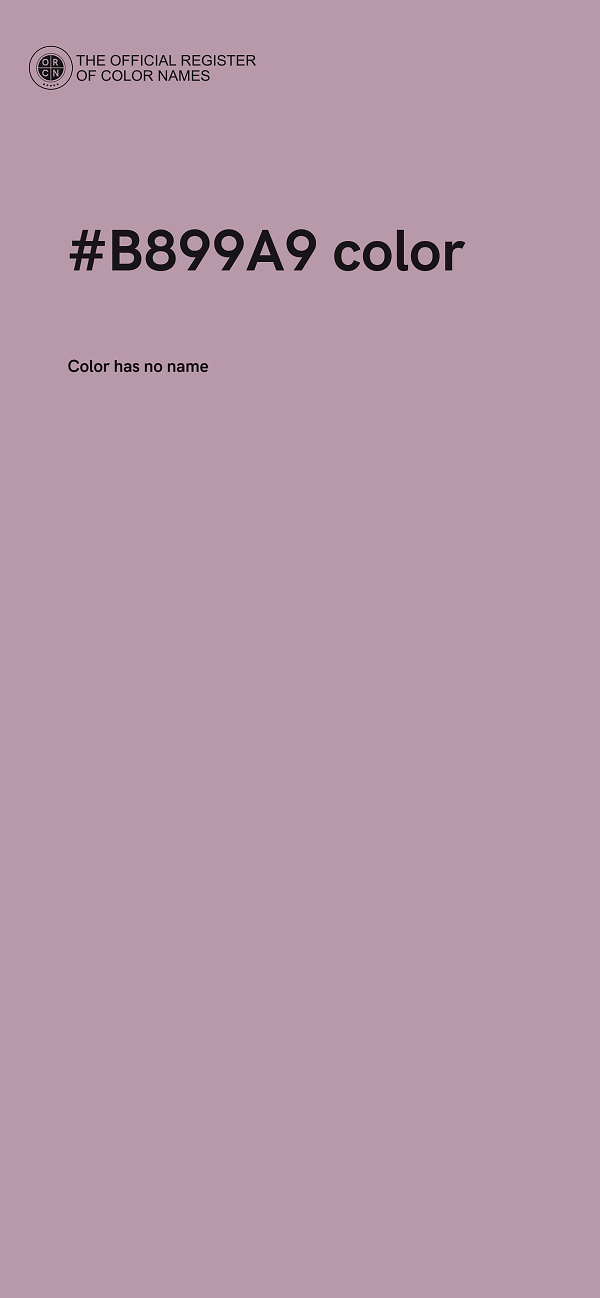 #B899A9 color image