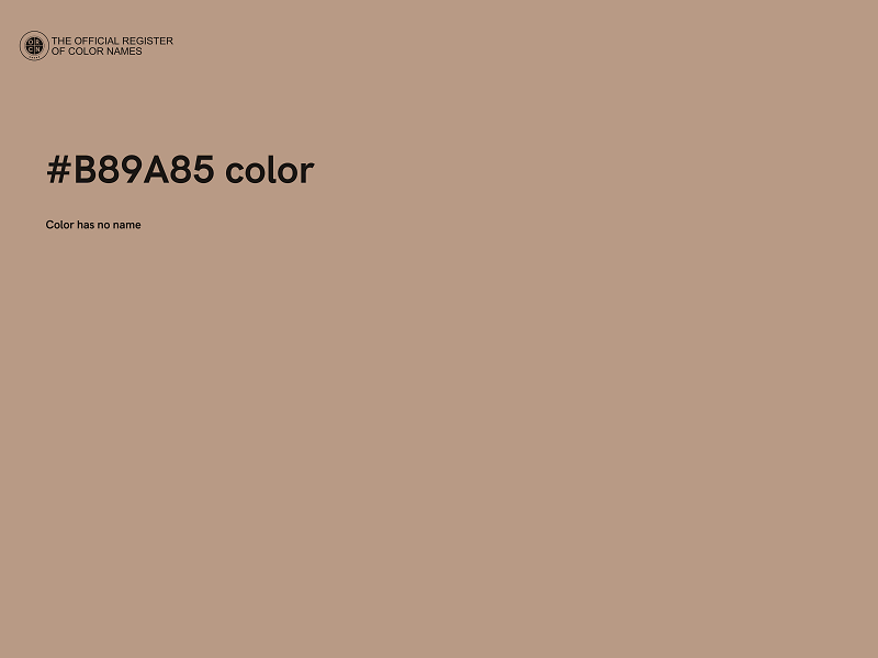 #B89A85 color image