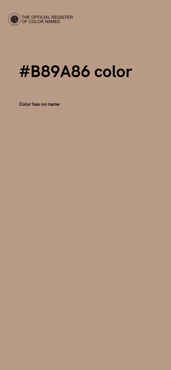 #B89A86 color image