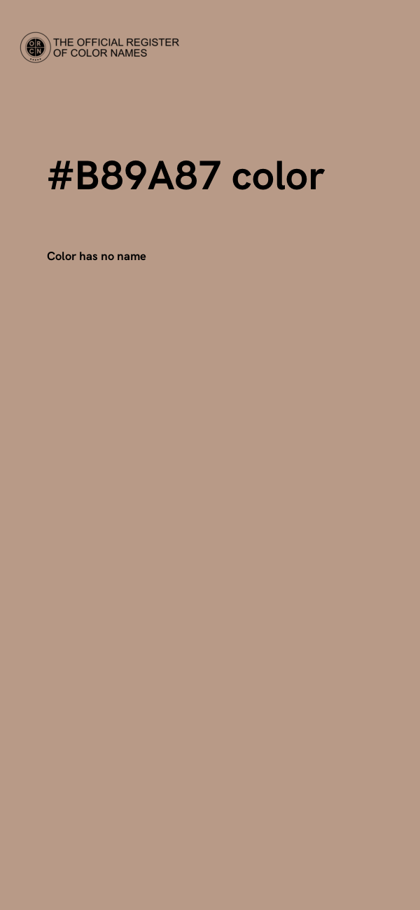 #B89A87 color image