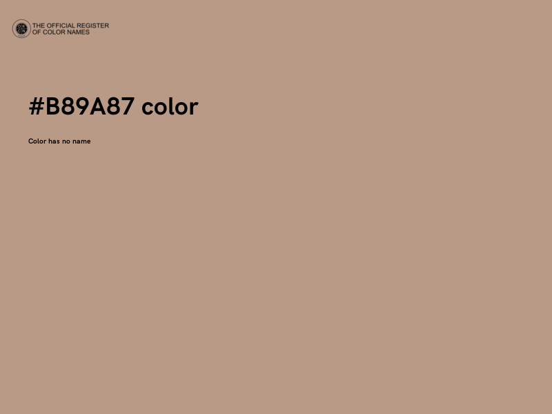 #B89A87 color image