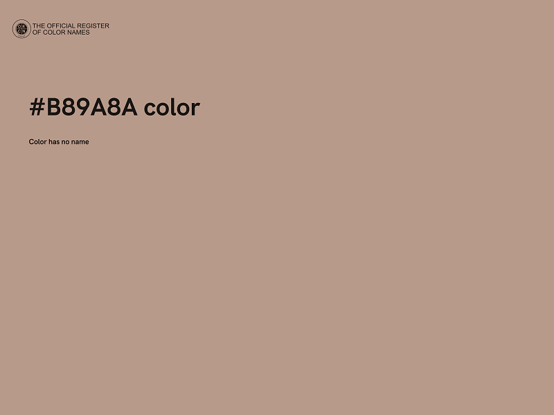 #B89A8A color image