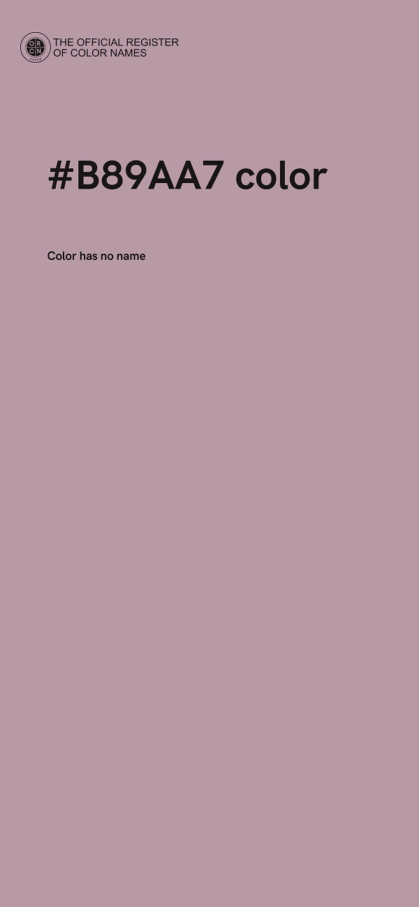 #B89AA7 color image