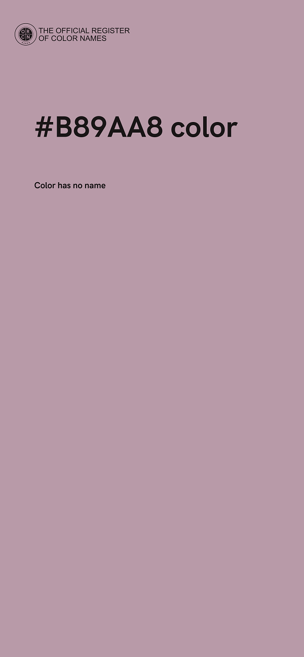 #B89AA8 color image