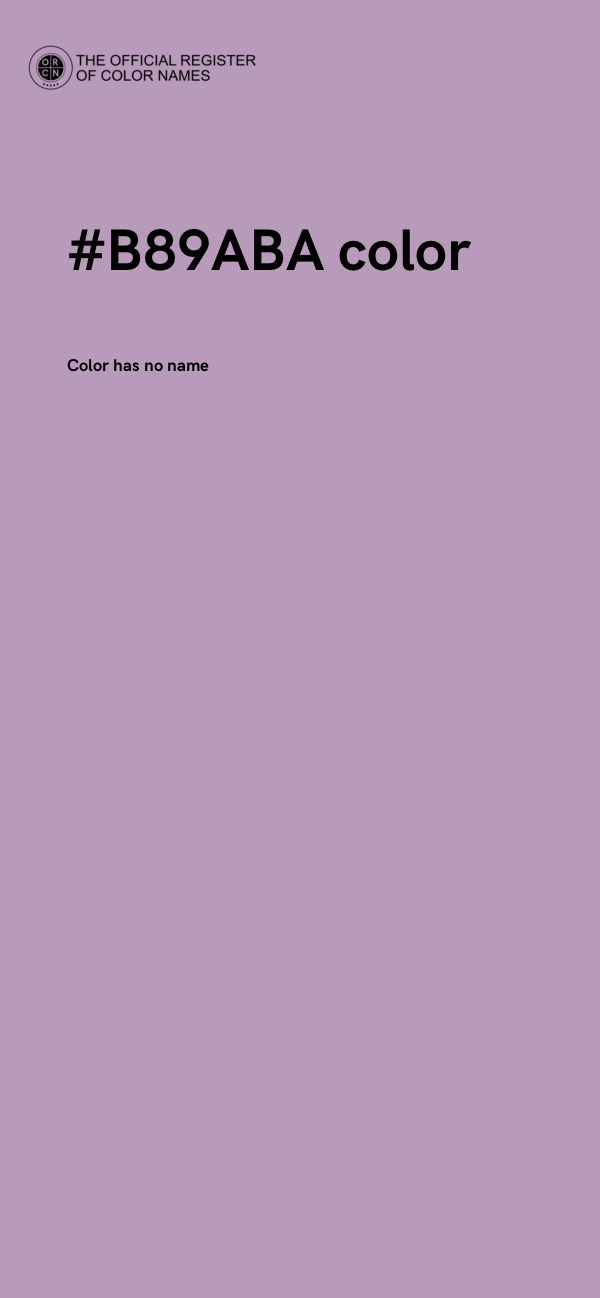 #B89ABA color image