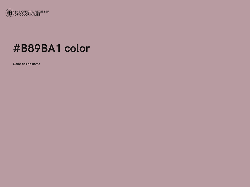 #B89BA1 color image