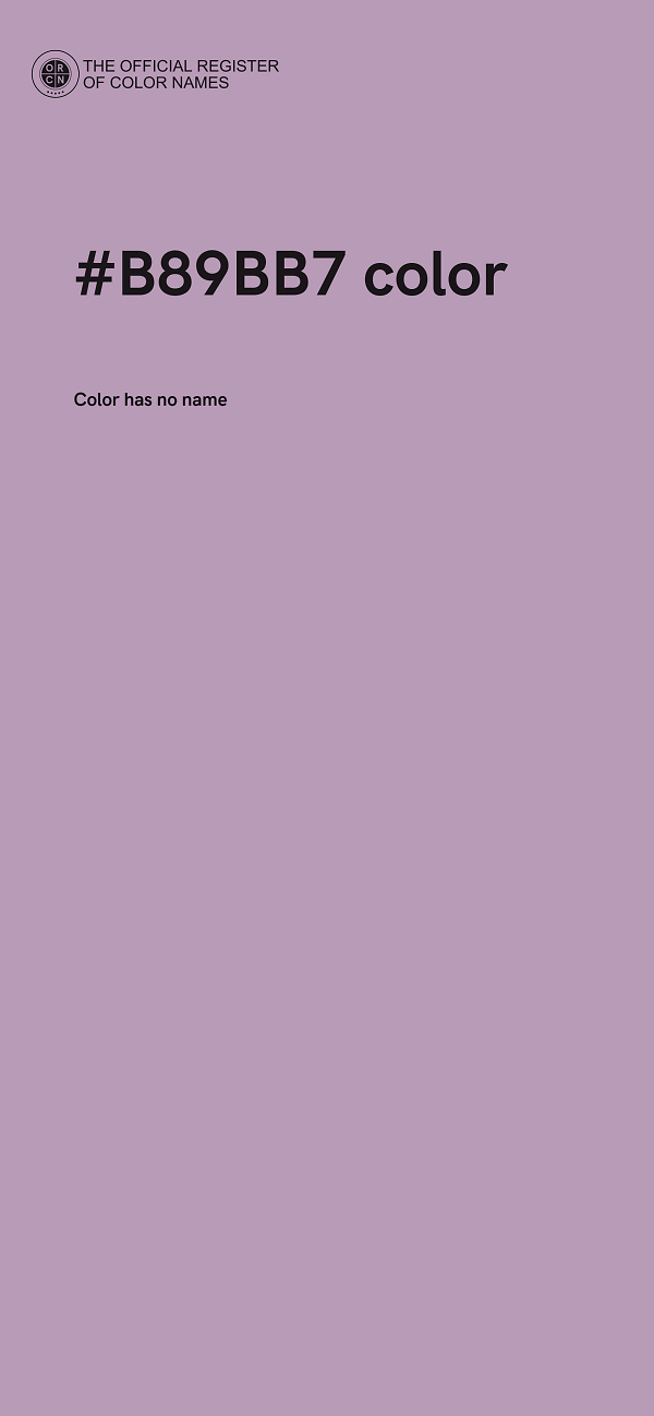 #B89BB7 color image