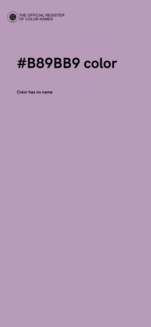 #B89BB9 color image