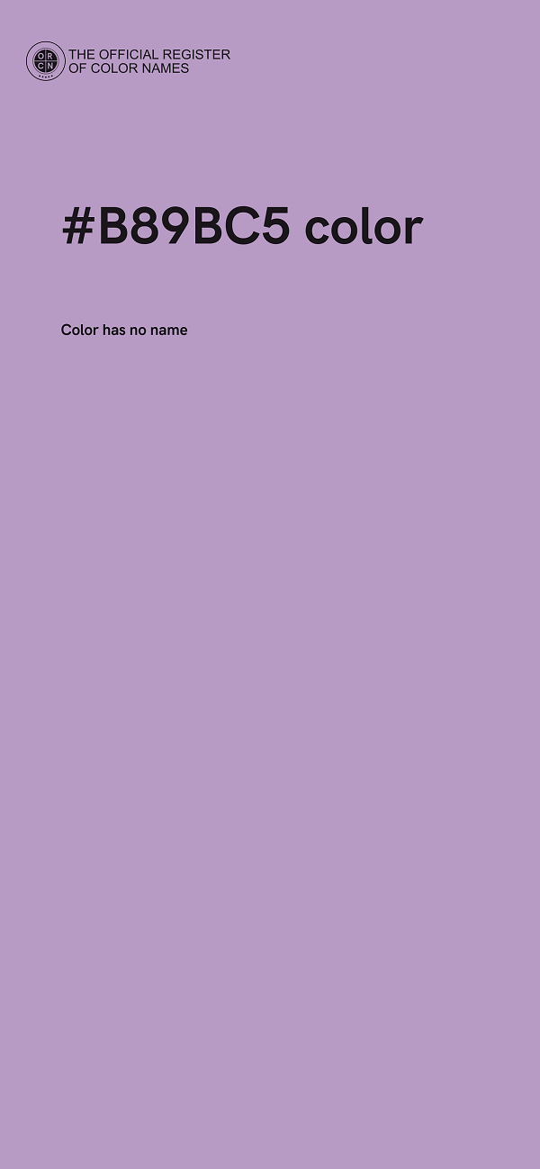 #B89BC5 color image
