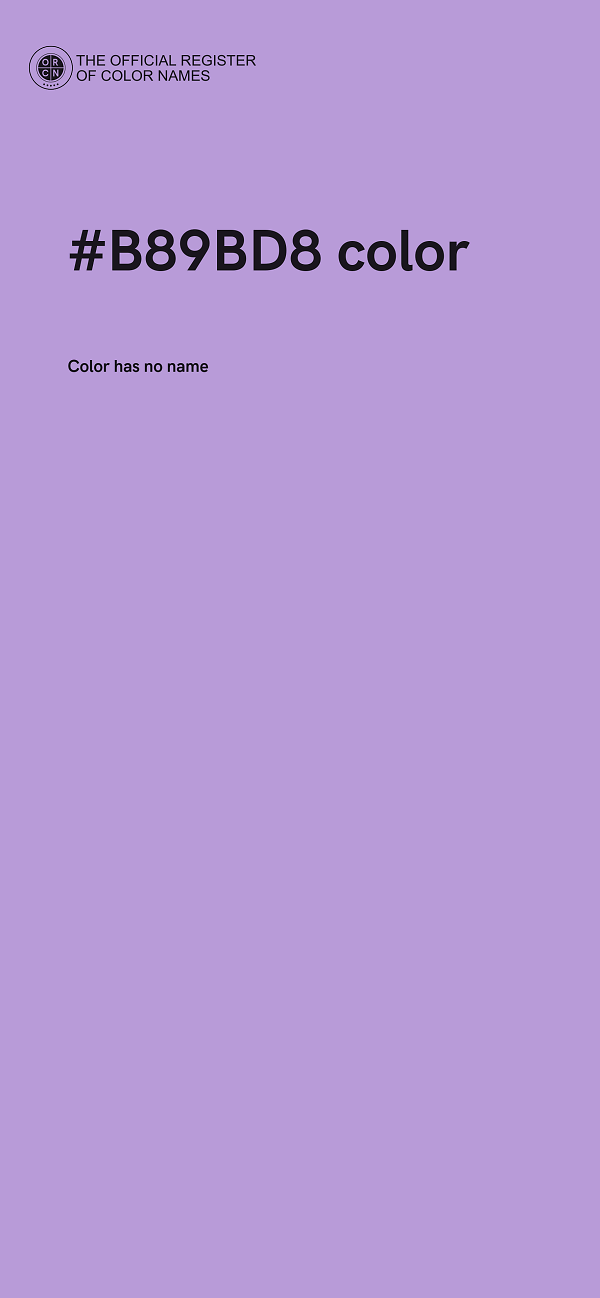 #B89BD8 color image
