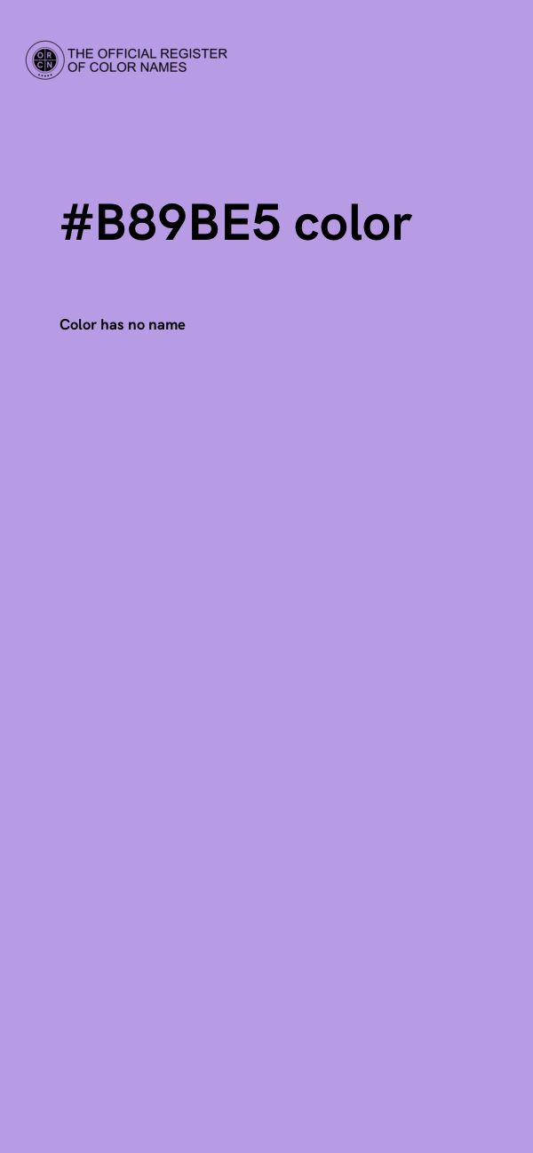 #B89BE5 color image