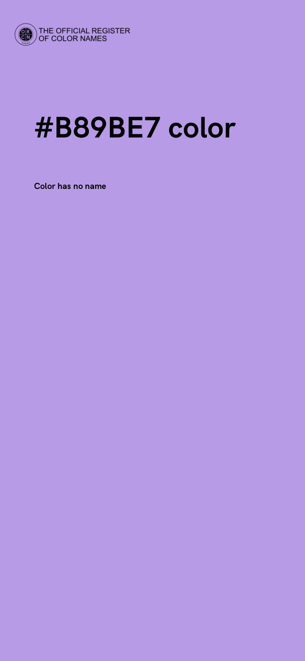 #B89BE7 color image