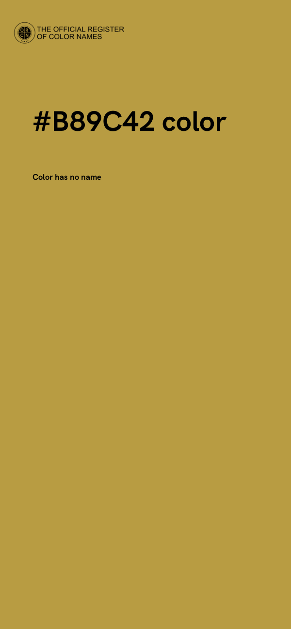#B89C42 color image