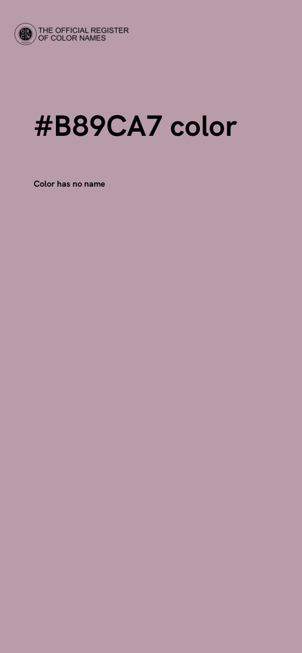 #B89CA7 color image