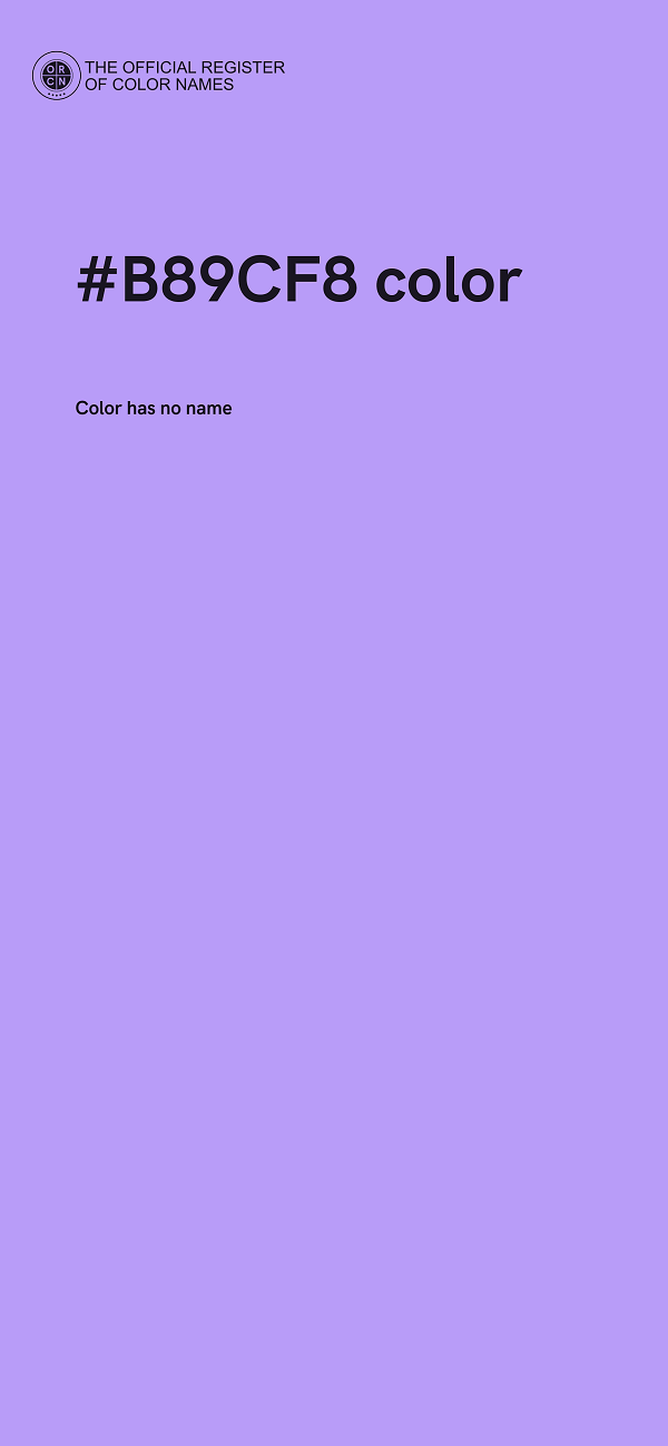 #B89CF8 color image